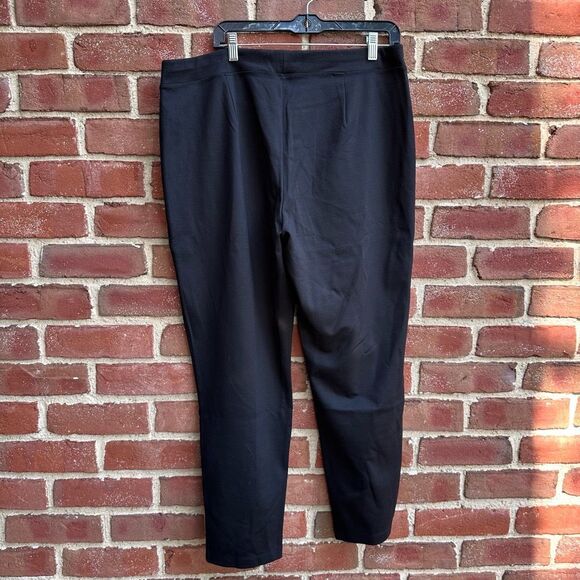 Eileen Fisher $198 ponte Stretch Tencel Black Ankle Pant XL NEW - Picture 6 of 6